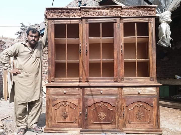 3 Door Wood Cabinet