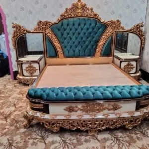 Evgor Bed – Handcrafted Wooden Queen Size Bed.