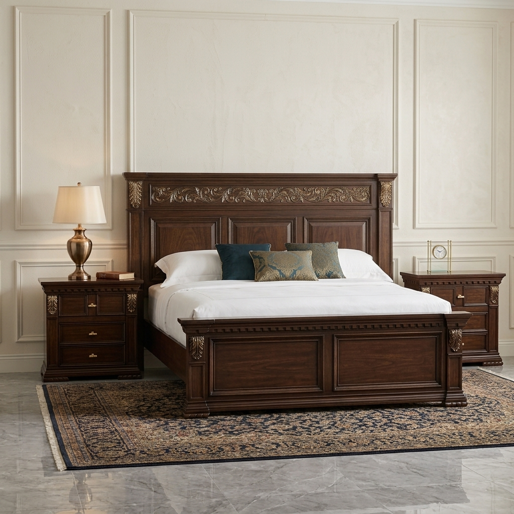 Latest Design Wooden Bed Set