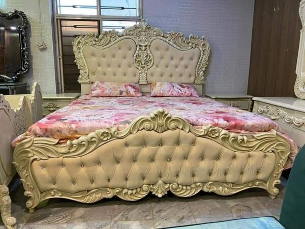 Sparkling Wooden Bed Set - Image 3