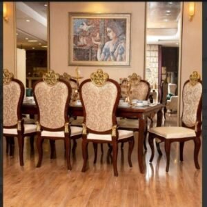 Double Back Solid-Wood Dinning Chairs and Table