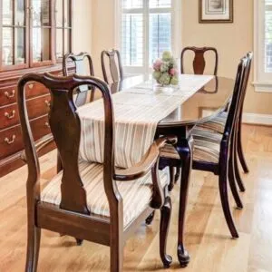 Oval Dining Chairs with table
