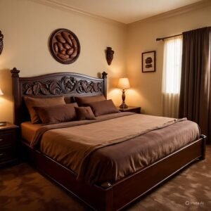 Unique Wooden Bed Set