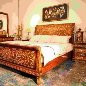 unique wooden bed set