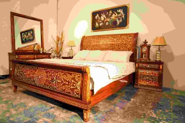 unique wooden bed set