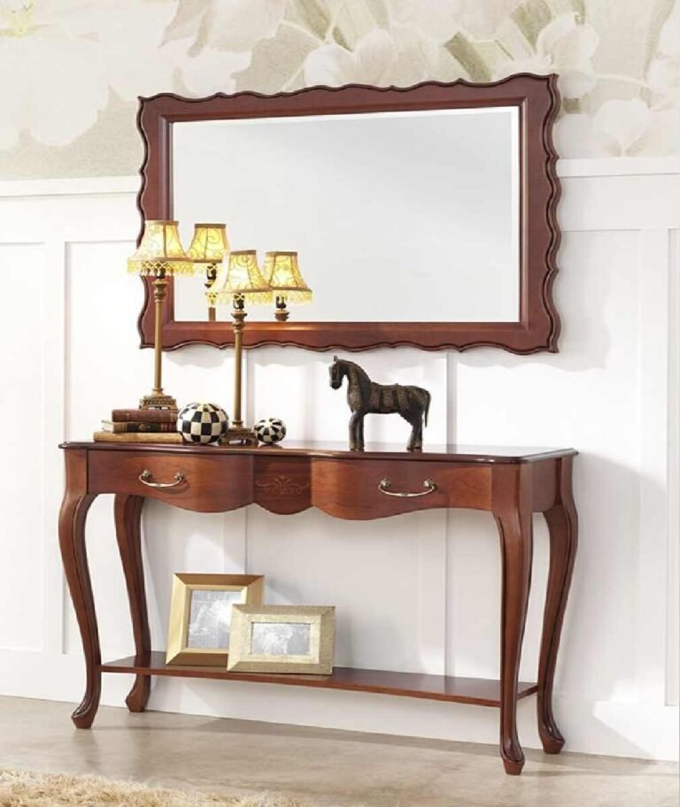 Luxury Console Table with Mirror Frame