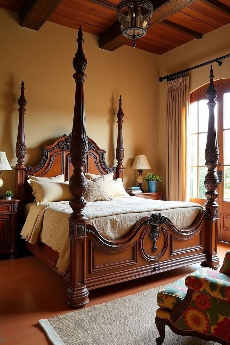 Wooden Bed Set