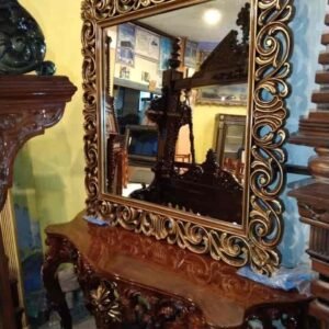 handcrafted-wooden-console-with-frame