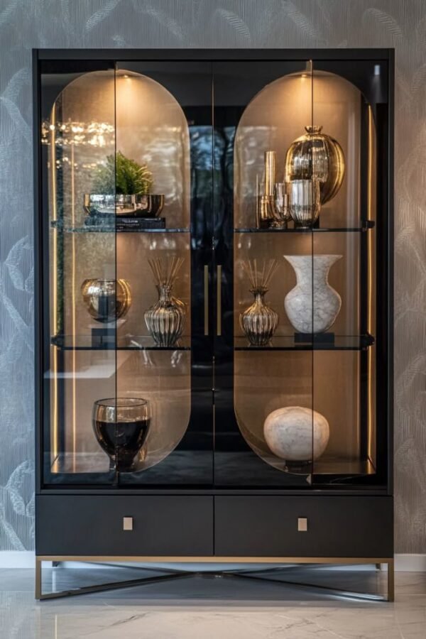 wooden cabinets