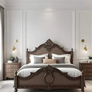 wooden bed set