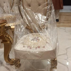 Royal Chinioti Gold Carved Dining Table Set Price