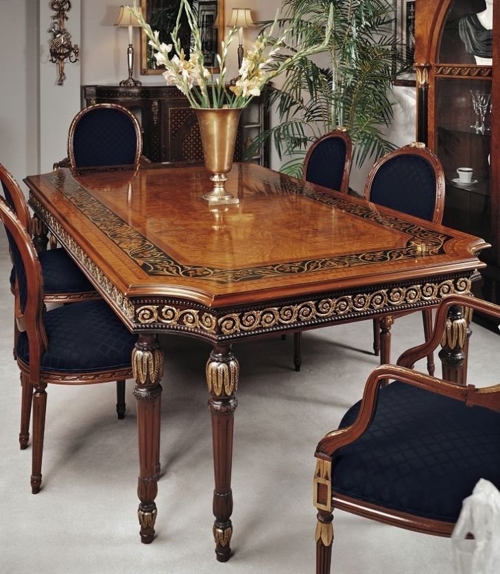 Royal Chinioti Rosewood Inlay Dining Table Set
