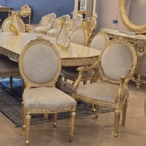 Classic Aesthetic Solid Wood Dining Table and Chairs