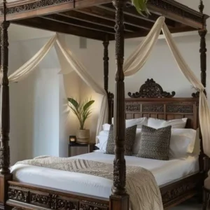 Chinioti Bed Handcrafted Royal Canopy