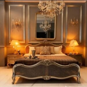 French Inspired Sheesham Wood Bed Set